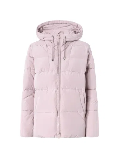 Pinko Quilted Hooded Puffer Jacket In Purple
