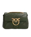 Pinko Love Baby Puff Leather Crossbody Bag In Black