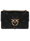 Pinko Quilted Leather Crossbody Bag In Black