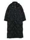 Pinko Quilted Leather-insert Coat In Multi