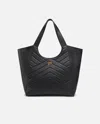Pinko Quilted Chevron Dual Handle Shoulder Bag In Black-antique Gold