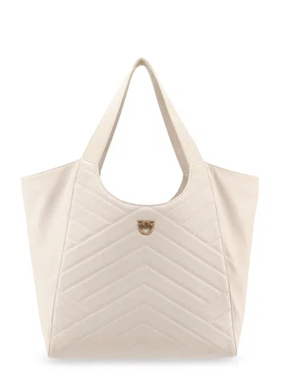Pinko Quilted Leather Shoulder Bag In Blue