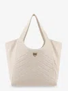 Pinko Puzzle-quilted Leather Shopper Bag With Logo Plate