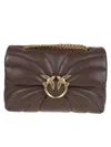 Pinko Big Love Bag Puff Maxi Quilt Crossbody Bag In Brown