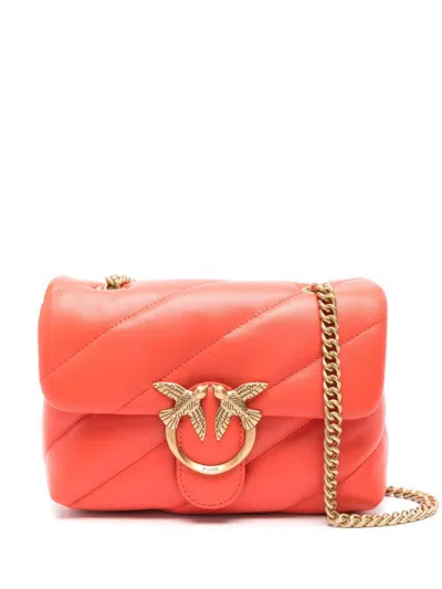 Pinko Quilted Mini Shoulder Bag In Red