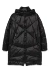 Pinko Quilted Oversized Jacket With High Collar In Black