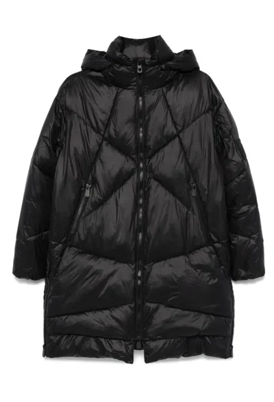 Pinko Quilted Oversized Jacket With High Collar In Black