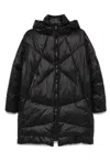 Pinko Quilted Oversized Jacket With High Collar In Black