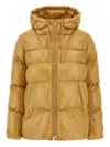 Pinko Quilted Padded Jacket In Yellow