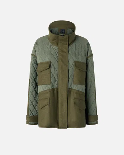 PINKO QUILTED PARKA WITH FELT DETAILS