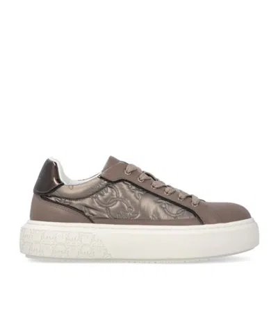 Pinko Quilted Platform Sneakers In Brown