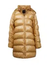 Pinko Quilted Polyamide Down Jacket In Orange
