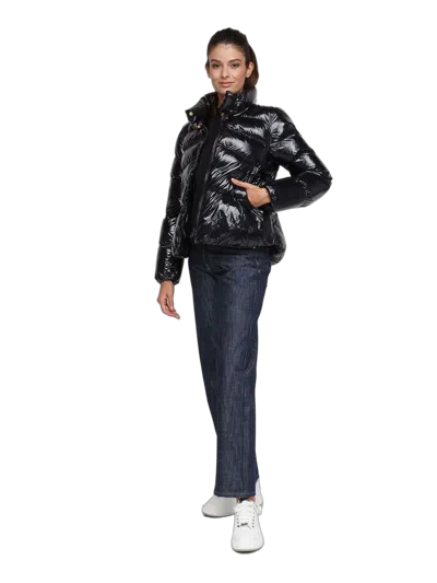 Pinko Quilted Polyamide Puffer Down Jacket In Black