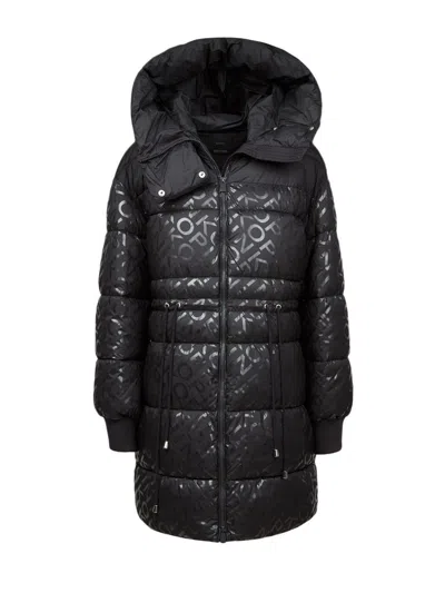 Pinko Quilted Puffer Down Jacket In Black