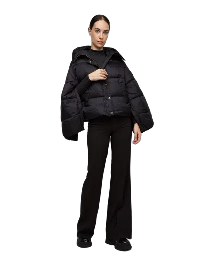 Pinko Quilted Puffer Down Jacket In Black