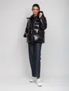Pinko Quilted Polyamide Puffer Down Jacket In Black