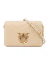 Pinko Quilted Shoulder Bag In Nude