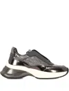 Pinko Quilted Sneakers In Gray