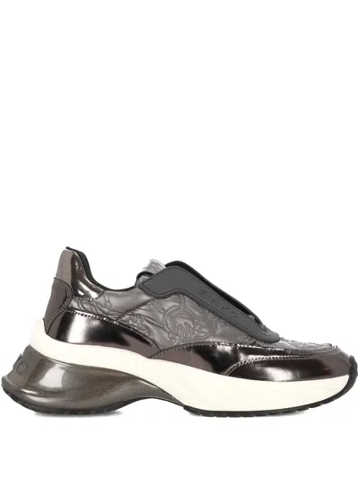 Pinko Quilted Sneakers In Gray