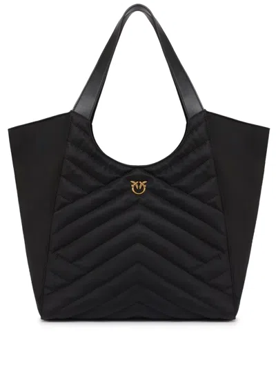 Pinko Logo Tote Bag In Black