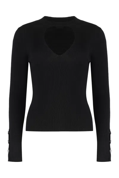 PINKO RABBOCCO KNITTED WOOL-BLEND TOP