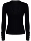 PINKO PINKO RABBOCCO KNITTED WOOL-BLEND TOP