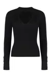 Pinko Rabbocco Knitted Wool-blend Top In Black