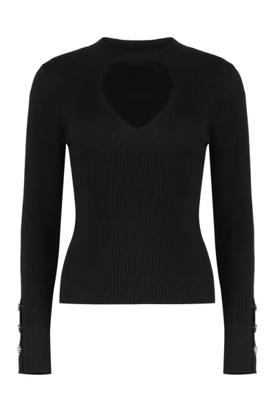 PINKO PINKO RABBOCCO KNITTED WOOL-BLEND TOP