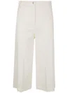 Pinko Raccontami Linen Bermuda Shorts In White