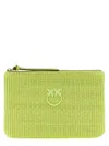 Pinko Raffia Clutch In Pattern