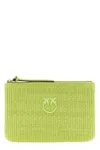 Pinko Raffia Clutch In Pattern