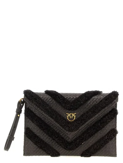 Pinko Raffia Flat Clutch