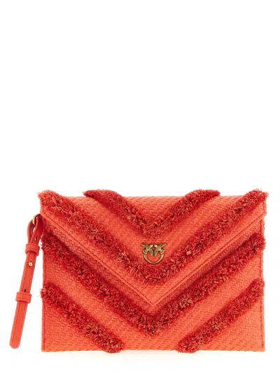 Pinko Raffia Flat Clutch