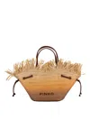 PINKO RAFFIA SHOPPING BAG