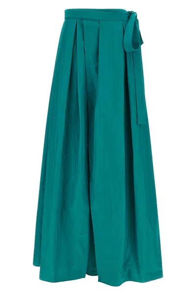 Pinko Raponzolo High Waist Maxi Pleated Skirt In Multi