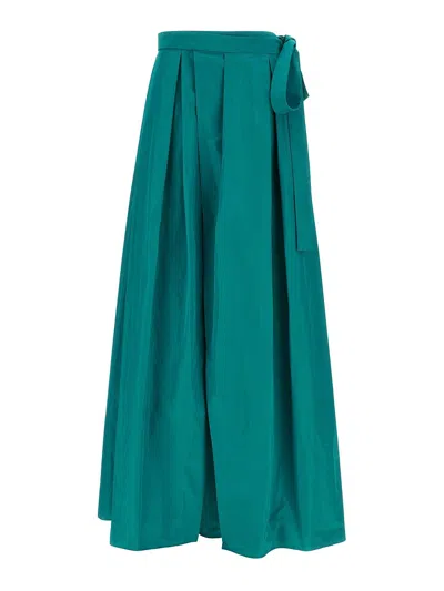 Pinko Raponzolo High Waist Maxi Pleated Skirt In Multi