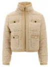 Pinko Raquel Puffer Jackets Beige In Neutral
