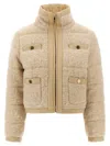 Pinko Raquel Puffer Jackets Beige In Neutral