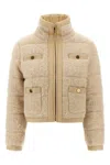 Pinko Raquel Puffer Jackets Beige In Neutral