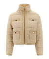 Pinko Raquel Puffer Jackets Beige In Neutral