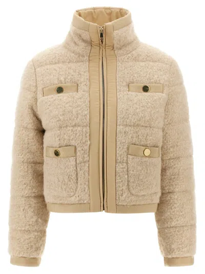 PINKO RAQUEL PUFFER JACKETS BEIGE
