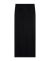 Pinko Long Satin Skirt With Rear Slit In Black