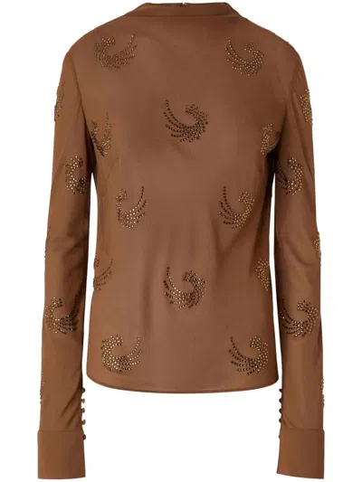 Pinko Rebora Blouse In Brown