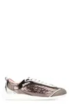 Pinko Reby 10 Mirror Fabric Sneakers With Sequins In Pink