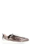 Pinko Reby 10 Mirror Fabric Sneakers With Sequins In Pink