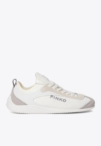 Pinko Reby Primeknit Low-top Sneakers In White