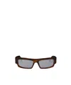 Pinko Rectangle Frame Sunglasses In Brown