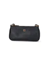Pinko Leather Mini Baguette Bag In Black