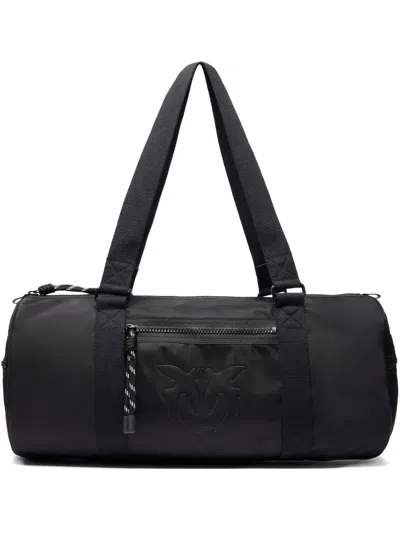 Pinko Recycled Fabric Travel Bag In Black
