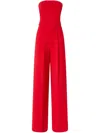Pinko Combinaison Bustier Élégante À Pantalon Large In Red